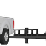 FORD F250 Pick-up avec remorque plateau KOMATSU