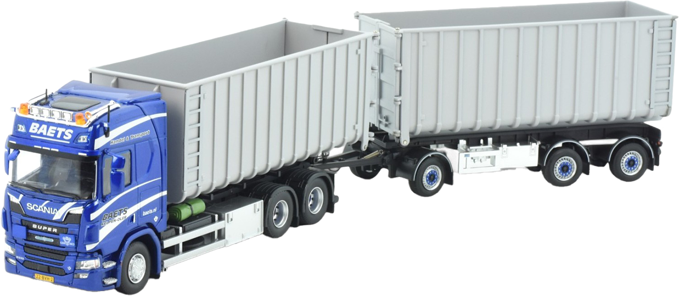 TEKN86508 SCANIA R High 6x2 combiné porteur et remorque ampliroll avec 2 containers 40m3 – Image 1