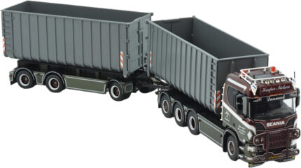 SCANIA R Topline 8x4 Combiné porteur et remorque ampliroll avec 2 containers 40 m3 – Image 3