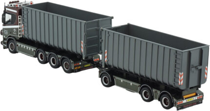SCANIA R Topline 8x4 Combiné porteur et remorque ampliroll avec 2 containers 40 m3 – Image 4