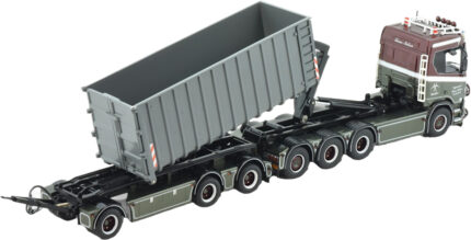 SCANIA R Topline 8x4 Combiné porteur et remorque ampliroll avec 2 containers 40 m3 – Image 7