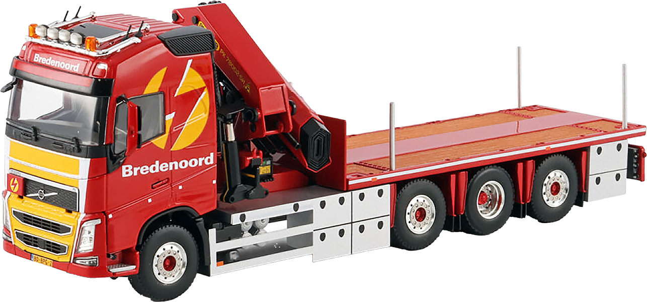 WSI01-3783 VOLVO FH4 Globetrotter 8x2 porteur plateau avec grue – Image 1