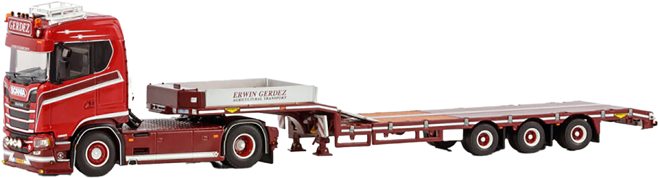 WSI01-4189 SCANIA S Normal 4x2 avec remorque porte-engins 3 essieux – Image 1