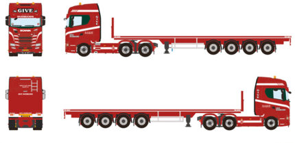 SCANIA S Highline 6x2 avec remorque plateau 4 essieux – Image 5