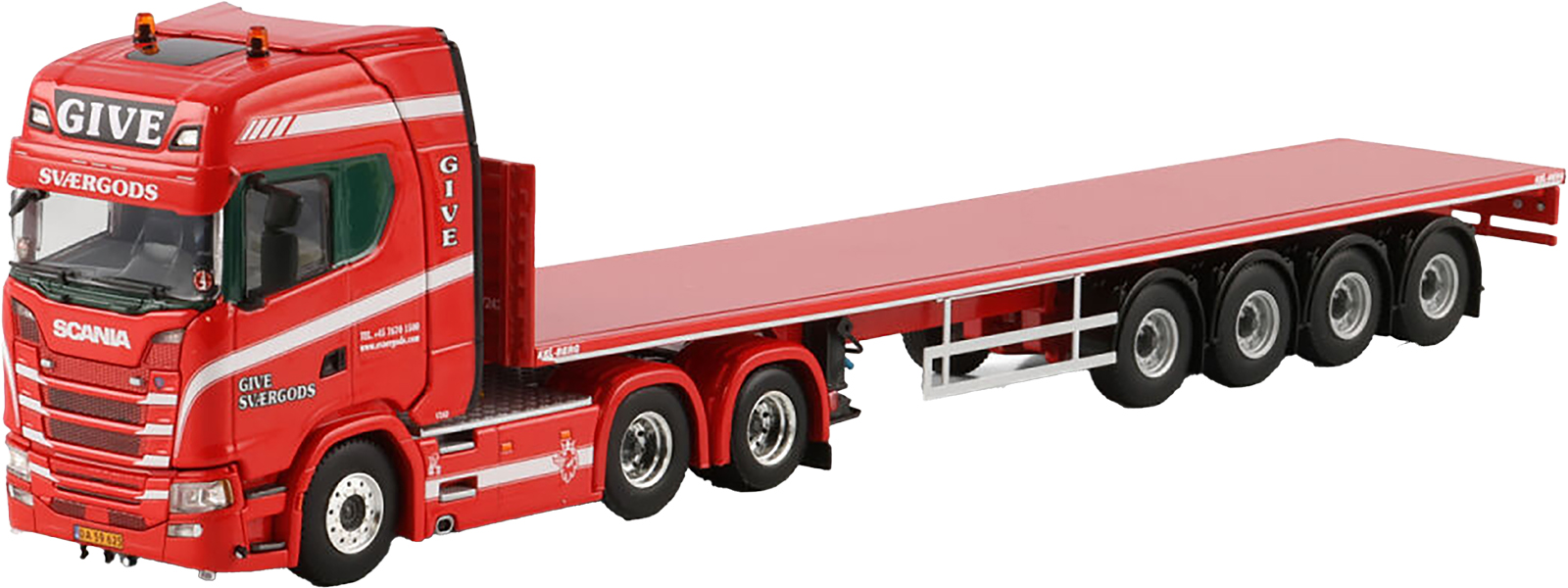 WSI01-4430 SCANIA S Highline 6x2 avec remorque plateau 4 essieux – Image 1