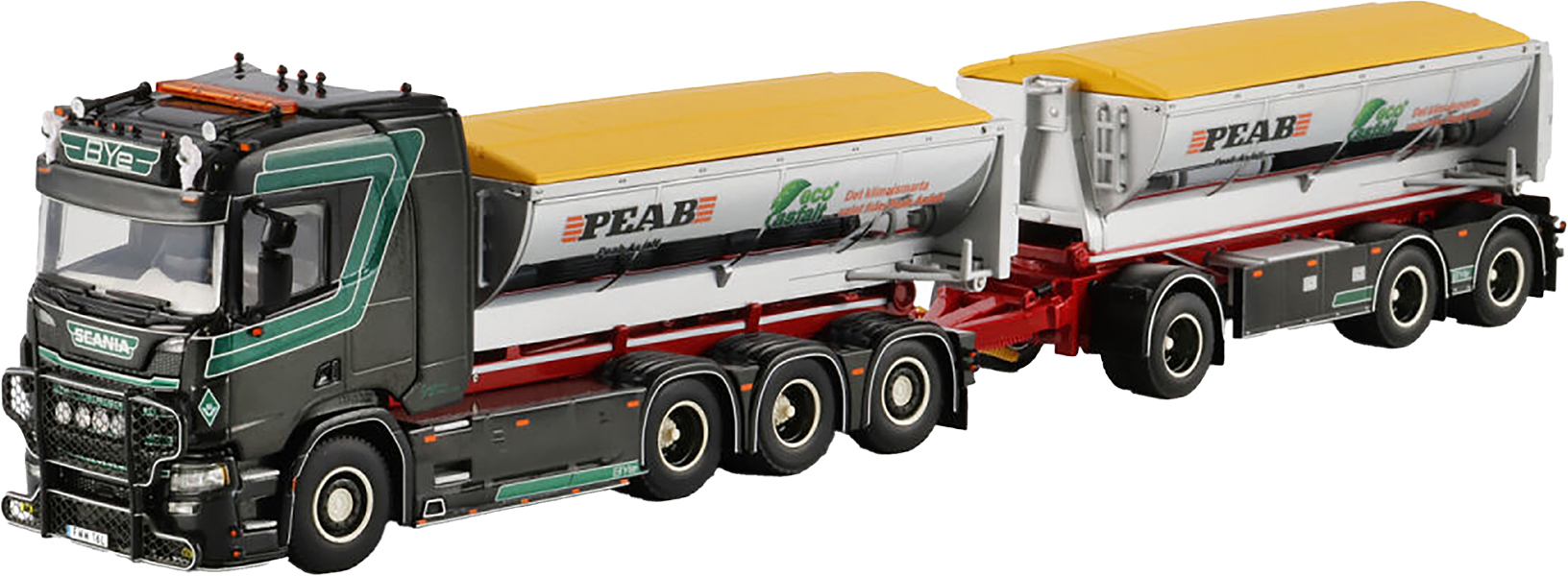WSI01-4606 SCANIA R Normal 8x4 porte et remorque ampliroll avec container à asphalts – Image 1