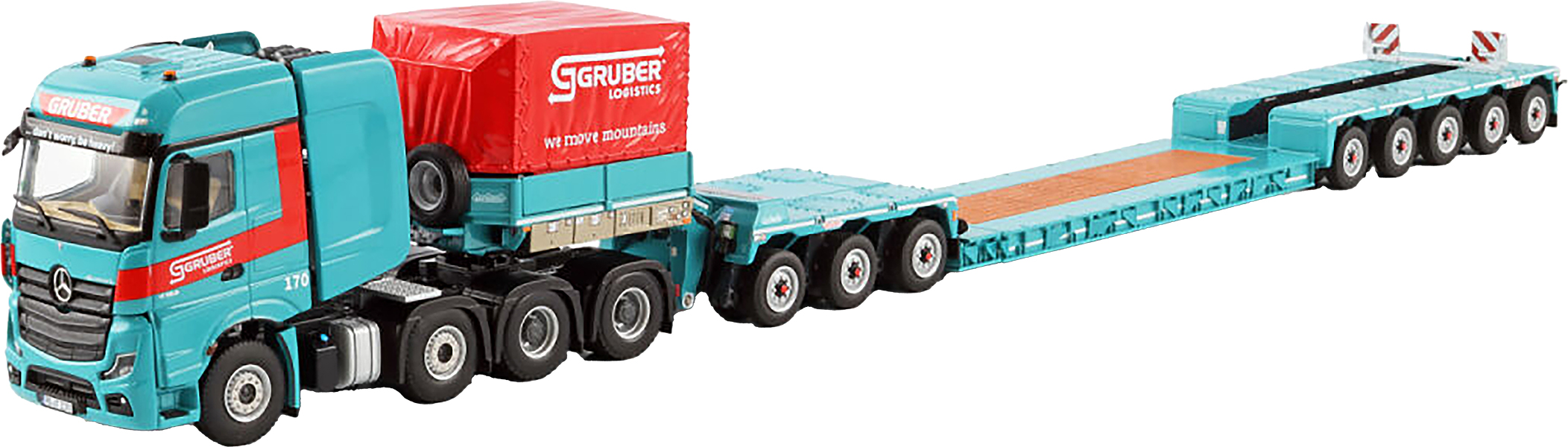 WSI01-4657 MERCEDES Actros MP5 SLT BigSpace 8x4 avec remorque porte-engins 3+5 essieux – Image 1