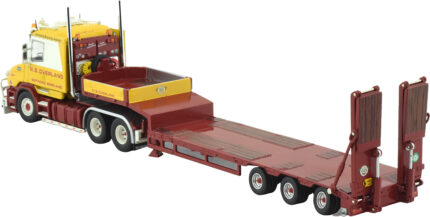 SCANIA T Torpedo 6x4 avec remorque porte-engins 3 essieux et rampes – Image 3