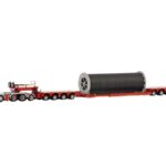 SCANIA Streamline Highline 8x4 avec remorque porte-engins 4+6 essieux et bobine de cable
