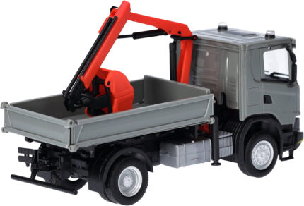 SCANIA XT17 4x2 porteur benne et grue, gris – Image 3