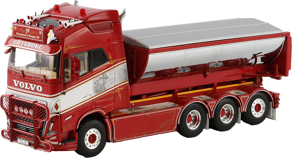 WSI01-4515 VOLVO FH5 Globetrotter 8x4 porteur ampliroll avec container à asphalt – Image 1