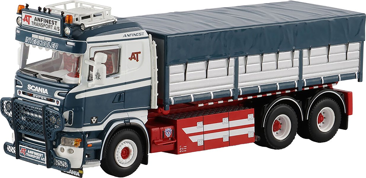 WSI01-4748 SCANIA R5 Flat Roof 6x2 porteur ampliroll avec container 15 m3 – Image 1