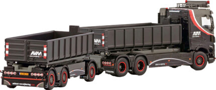 VOLVO FH5 Sleeper Cab 6x2 combiné porteur et remorque ampliroll avec 2 containers – Image 3