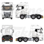 DAF XG+ 6x2, blanc
