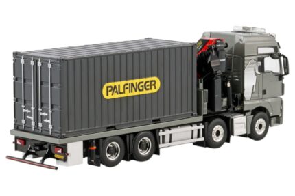 MAN TGX XXL 8x4 porteur plateau avec grue PALFINGER PK 480 avec container 20 pieds – Image 3