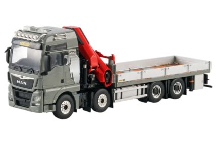 MAN TGX XXL 8x4 porteur plateau avec grue PALFINGER PK 480 avec container 20 pieds – Image 5