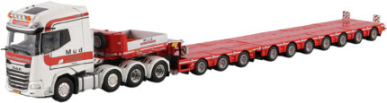 DAF XG+ 8x4 avec remorque porte-engins 3+7 essieux