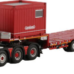VOLVO FH5 Globetrotter XL 8x4 avec container 10 pieds et remorque porte-engins 6 essieux