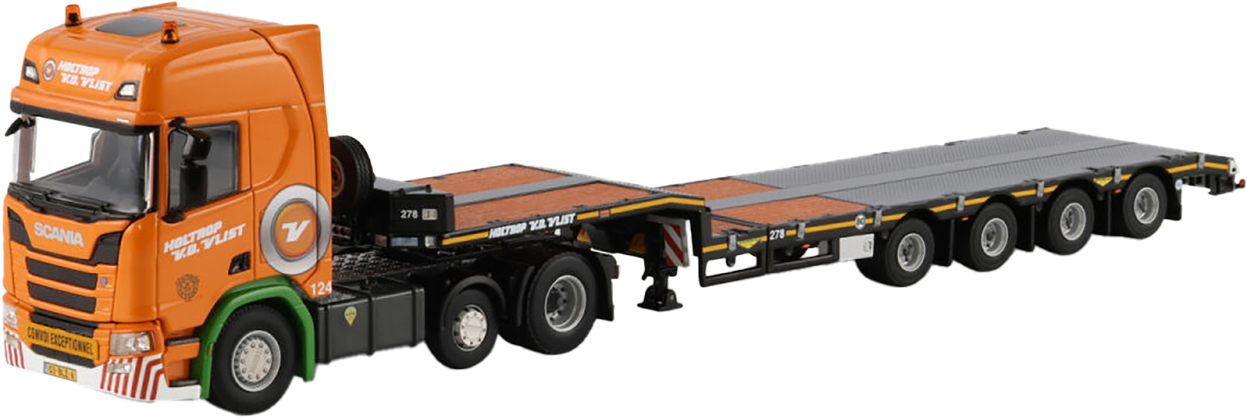 WSI01-4956 SCANIA R Highline 6x2 avec remorque porte-engins 4 essieux – Image 1