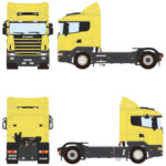 SCANIA Serie 4 4x2 jaune