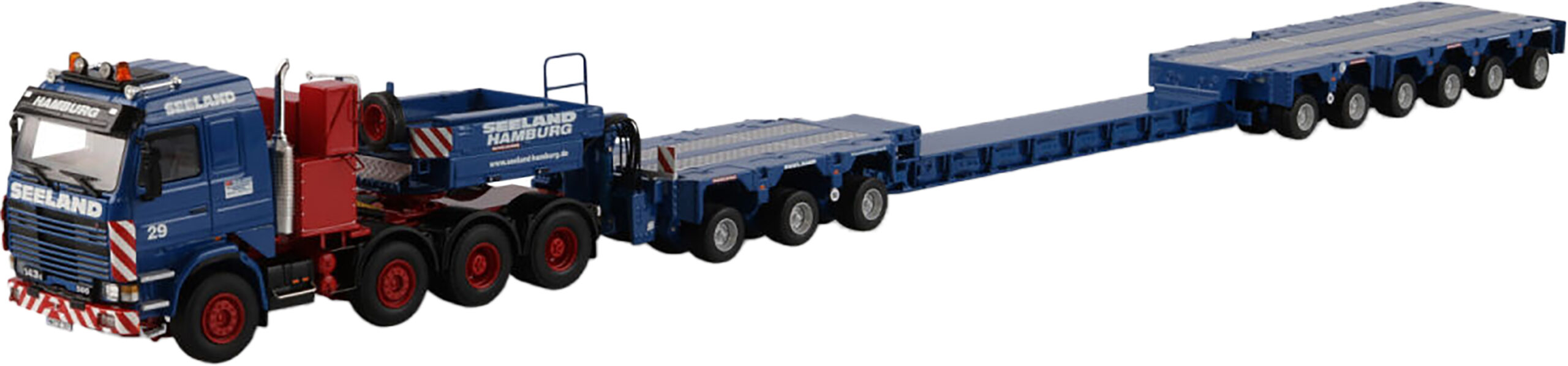 WSI01-4780 SCANIA Serie 3 8x4 avec remorque porte-engins SCHEUERLE 3+6 essieux – Image 1