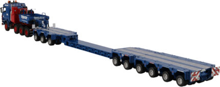 SCANIA Serie 3 8x4 avec remorque porte-engins SCHEUERLE 3+6 essieux – Image 4