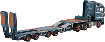 1/50 MERCEDES Actros Stream Space 6x4 avec remorque porte-engins à rampes 4 essieux – Image 3