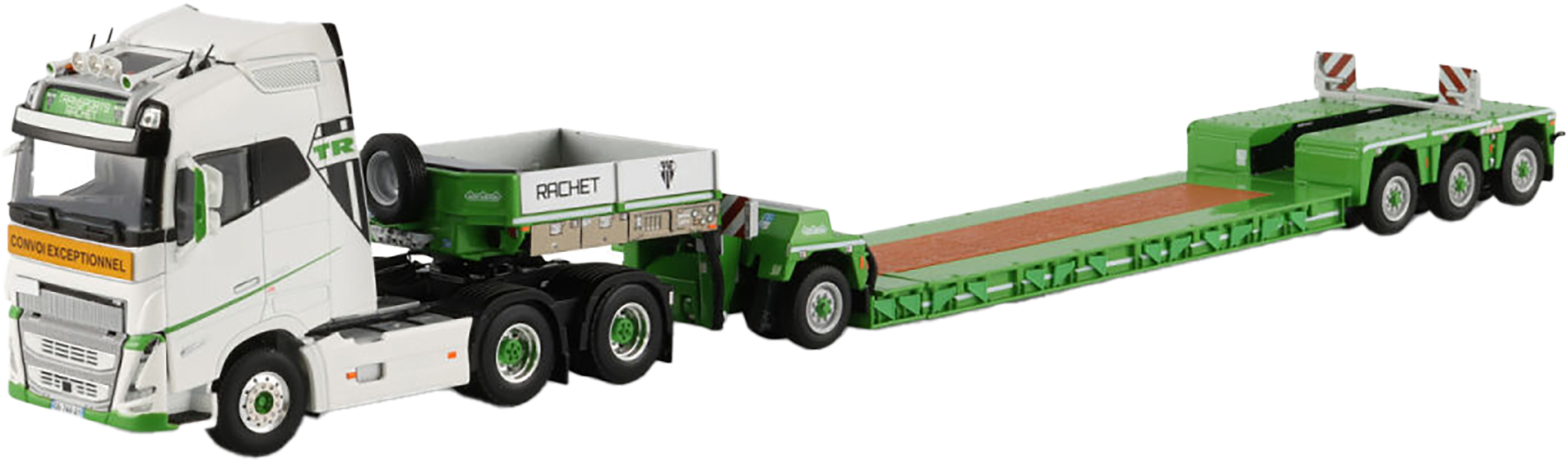 WSI01-5079 VOLVO FH5 Globetrotter 6x4 avec remorque porte-engins 3 essieux – Image 1