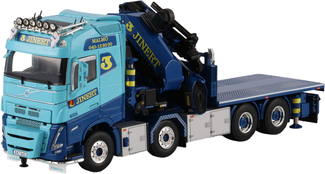 WSI01-4975 VOLVO FH5 Globetrotter 8x4 porteur plateau avec grue PALFINGER PK 165.002 – Image 1