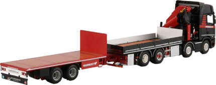 SCANIA R High 8x2 combiné porteur et remorque plateau avec grue PALFINGER PK370 – Image 3