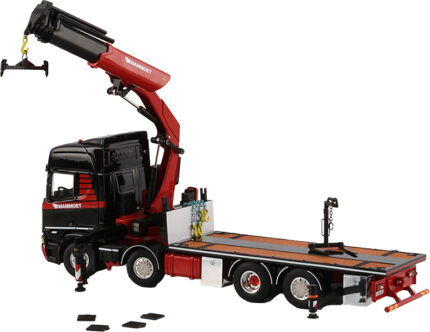 SCANIA R High 8x2 combiné porteur et remorque plateau avec grue PALFINGER PK370 – Image 5