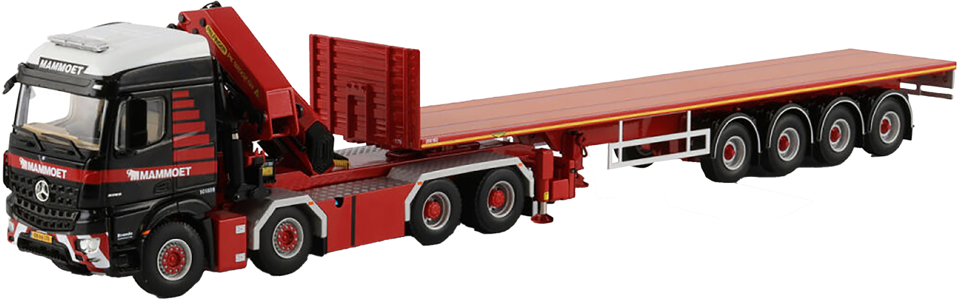 WSI-410320 MERCEDES Arocs 8x4 avec grue PALFINGER PK92002 et plateau 4 essieux – Image 1