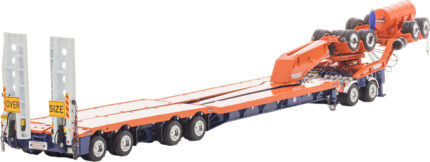 DRAKE Remorque porte-engins 2+6 essieux Orange et Bleu – Image 3