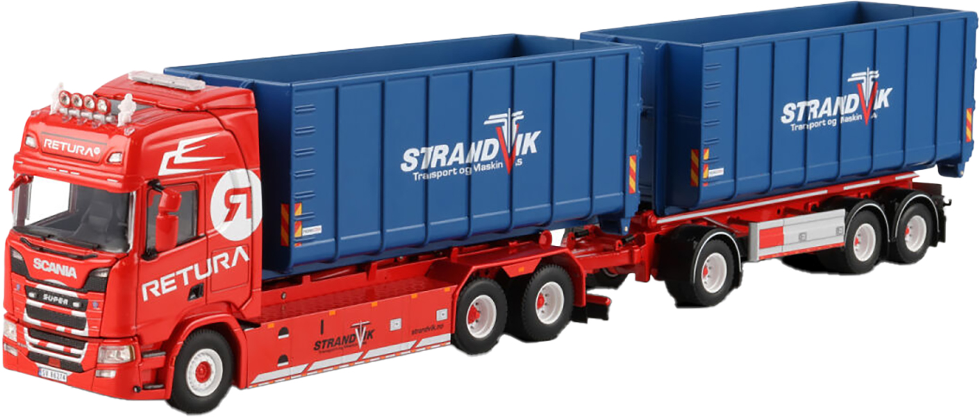 WSI01-4965 SCANIA R Highline 6x2 combiné porteur et remorque ampliroll – Image 1