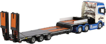 SCANIA S Highline 6x4 avec remorque porte-engins à rampes 3 essieux – Image 3