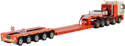 DAF 95XF Space Cab 10x4 avec remorque porte-engins 5 essieux – Image 3