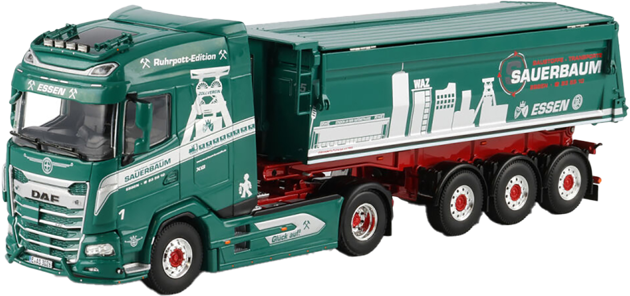 WSI01-5060 DAF XG 4x2 avec remorque benne 3 essieux – Image 1