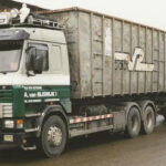 SCANIA Serie 3 6x4 porteur et remorque ampliroll avec 2 container 30m3