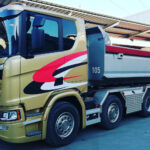 SCANIA R LC 10x4 porteur ampliroll avec container 15 m3