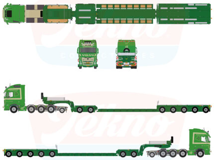 VOLVO FH5 Globetrotter XL 8x4 avec remorque porte-engins 2+5 essieux – Image 3