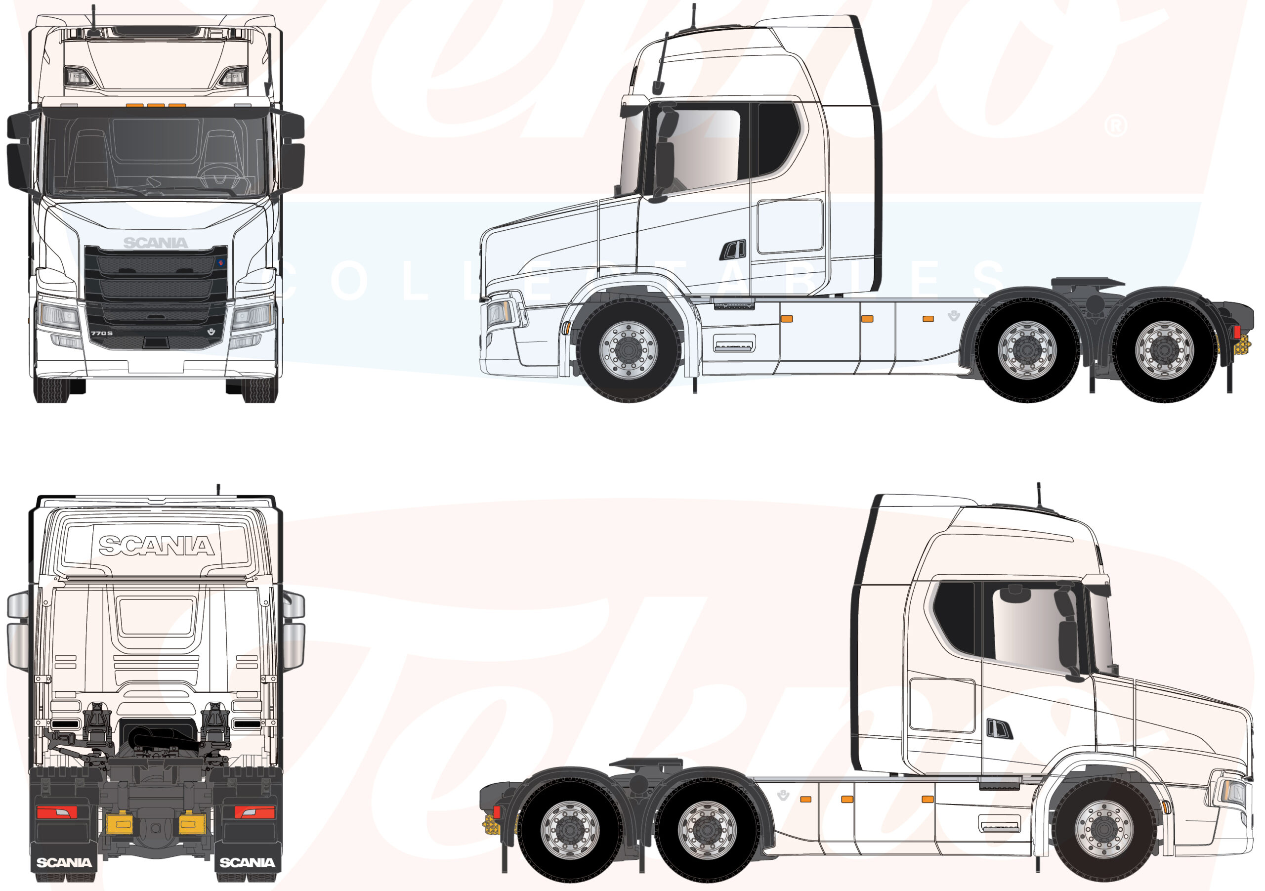 TEKN91294-RESA SCANIA TUFT Highline 6x2 blanc – Image 1