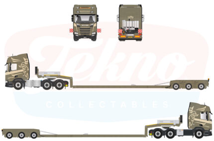 SCANIA R Highline 6x4 avec remorque porte-engins 3 essieux – Image 4