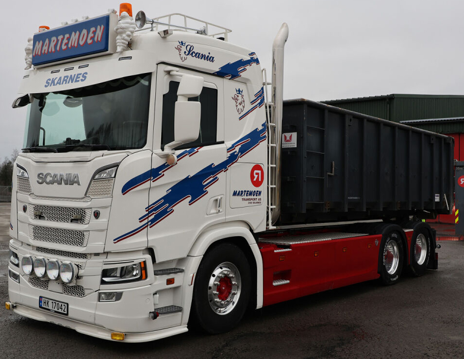 WSI01-5308-RESA SCANIA R Normal 6x2 porteur ampliroll avec container 13m3 – Image 1