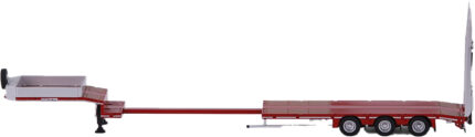 Remorque porte-engins avec rampes FAYMONVILLE 4 essieux rouge – Image 3