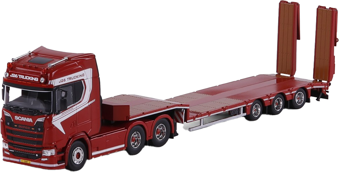 CAV20-1364 SCANIA S Highine 6x2 avec remorque porte-engins à rampes 3 essieux – Image 1