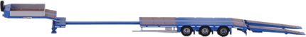 Remorque porte-engins avec rampes FAYMONVILLE 3 essieux bleu – Image 4