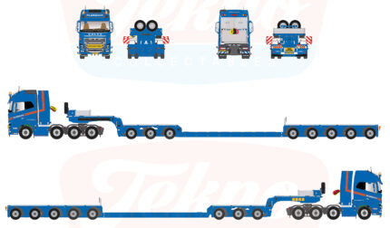 VOLVO FH16 Globetrotter 8x4 avec remorque porte-engins 3+5 essieux – Image 4