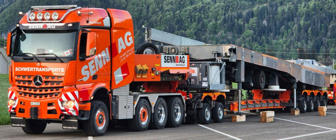 WSI01-5430-RESA MERCEDES Arocs GigaSpace 8x6 avec remorque porte-engins 2+4 essieux – Image 1