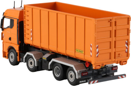 MAN TGX GM 8x2 porteur Ampliroll avec conteiner 40m3 orange – Image 4