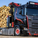 SCANIA R Flat Roof 6x2 porteur plateau avec grue PALFINGER PK65002